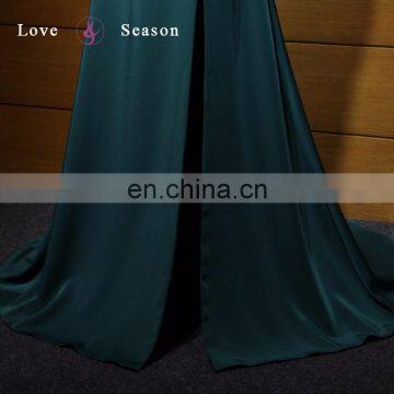A17DL0026 O-neck Bright Sexy Lime Green Evening Dress Emerald Green Prom Dresses