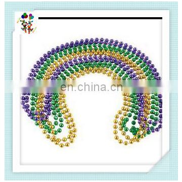 Cheap Plastic Ladies Fluorescent Disco Beaded Mardi Gras Necklaces HPC-1880