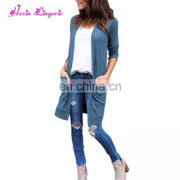 New Style Knit Open Front Cardigan Sweaters Long Coat Women Cardigan Ladies photo-3