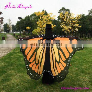 Latest Design Butterfly Wings Fairy Printed Chiffon Shawl Scarf photo-3