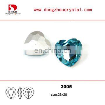 Heart shape Crystal Rhinestone Point Back Jewelry Stone