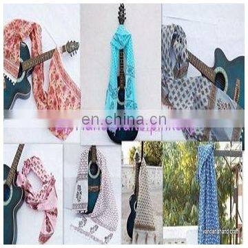5 pcs wholesale lot 100% Cotton Hand Block Print Neck wear scarf Sarong Stole