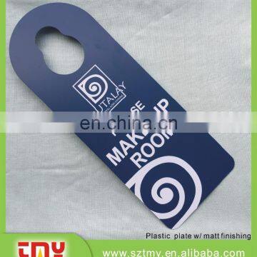 Custom design soft pvc door hanger for hotel