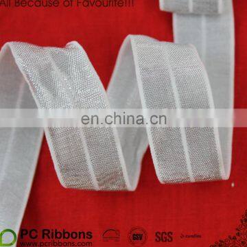 2 cm silver woven elastic