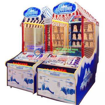 Zhongshan Amusement Redemption Coin Operated Hit the Penguin Ball Throw Game Machine