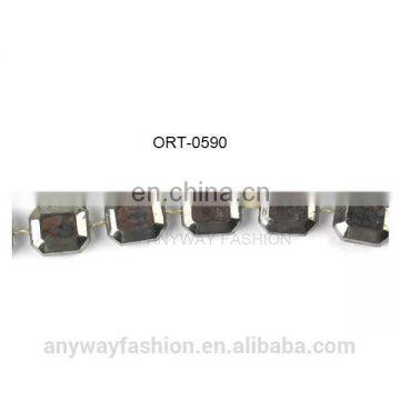 Stainless metallic chain garment ribbon