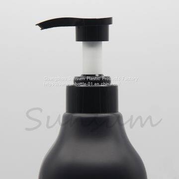 500ml 1000ml Matte Black Square PET Plastic Shampoo and Boay Wash Bottle photo-2