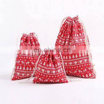 Christmas gift bags decoration drawstring Christmas Bag shopping Candy Bags wholesale