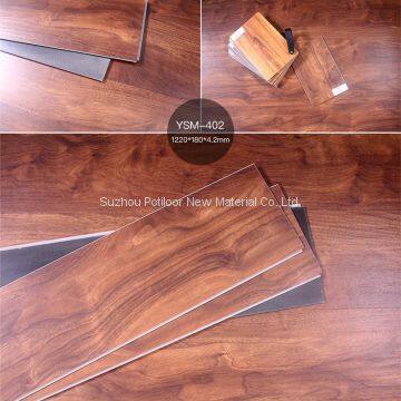 PVC flooring sheet tiles slotted click lock 3.5mm thickness 0.2mm wear layer