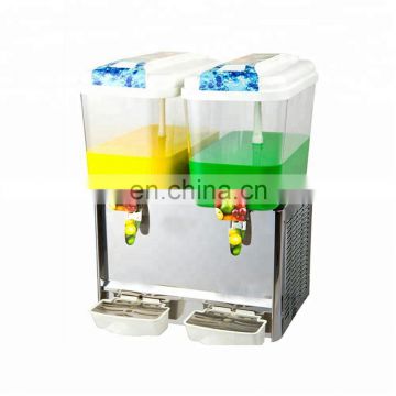 Wholesale Hotel Restaurant Stainless Steel 2 Tank Orange China Glass Fresh Fruit Cold Buffet Juice Dispenser