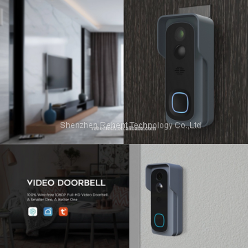 REHENT Tuya Battery Power Smart Wifi Doorbell Camera Two Way Audio Talk Night Visionc Video Door Bell 1080P photo-5
