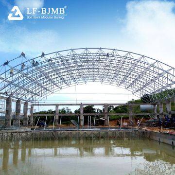 Prefab Large Span Galvanized Bolts Ball Connection Steel Space Frame Swimming Pool Roof Structures Swimming Gym Roof photo-3
