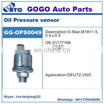 0-5bar M18*1.5, Oil Pressure Sensor for DEUTZ VDO OEM 01177188 62/1C