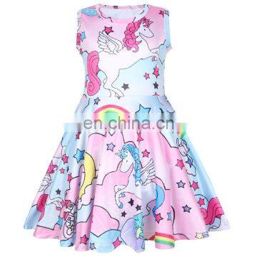 Infant Kids Baby Girls Cartoon Unicorn Party Pageant Dress Sundress Outfits