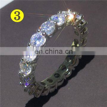 Female Ladies Diamond Ring Alloy Stackable Bling Bling Rings Jewelry Women Baguette Love Heart Boutique for Girlfriend
