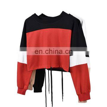 Streetwear Women Pullover Hoodie, Gym Crop Top Hoodies
