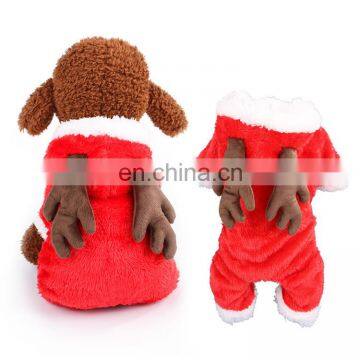Hot Sale Casual Four-legged Thick Double-layer Elk Pet Dog Cosplay Christmas Costume photo-5