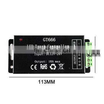 Wireless RF Touch Panel RGB LED Controller With 8Keys Remote for 5050 RGB LED Strip Light DC12-24V photo-2