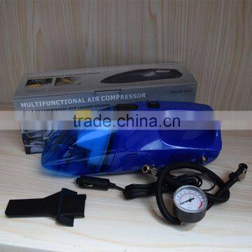 DC12V mini car vacuum cleaner with car air compressor