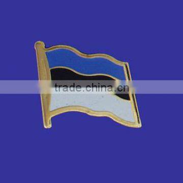 Customization high design high quality cloisonne hard enamel filled Estonia Flag Lapel Pin