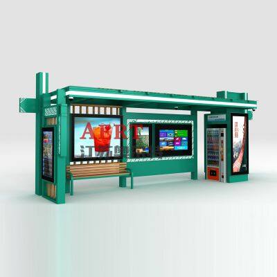 Outdoor shared charging treasure bus stop sign multi-functional bus shelter billboard direct selling