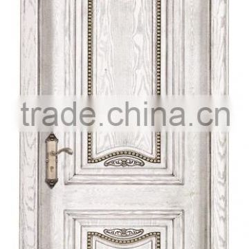 White paint solid wood door/Luxury Europe style wooden door