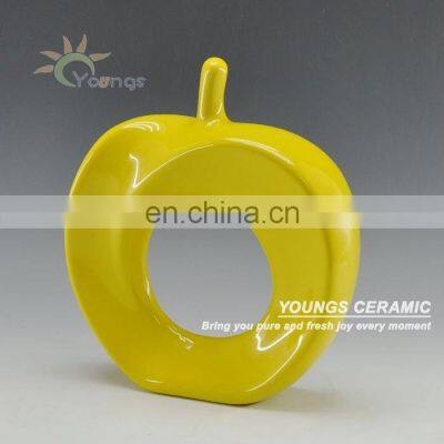 FIVE COLORS Painted Apple Shape ceramic decoration