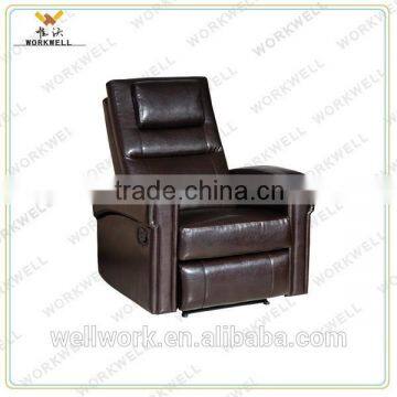 WorkWell most popular pu luxury leather recliner sofa Kw-Fu54