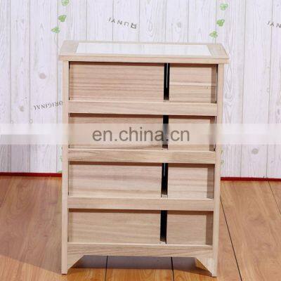 Solid Wood Living Room Cabinet Bedroom Sundries Drawer Storage Cabinet Multi-layer Wooden Storage Cabinet photo-3