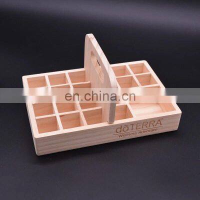 Free Padding EO Labels Essential Oil Wooden Box 21 Bottles With Handle photo-5