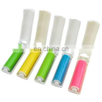 Folding Plastic Pet Hair Remover Brush Lint Roller Clean Sticky Brush for Pet Hair