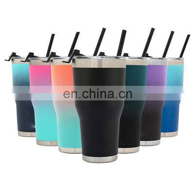 Wholesale 30oz stainless steel sublimation double wall vacuum insulate bottle with straw