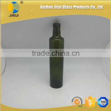 500ml Round Shape Dark Green Glass Olive oil Bottle