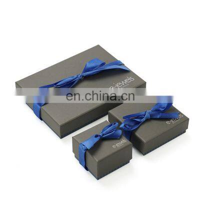 Custom logo small ring paper jewelry packaging box with foam insert