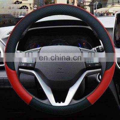 Autoaby Microfiber Leather Steering Wheel Cover Anti-slip Auto Accessories Steering Wheel Cover