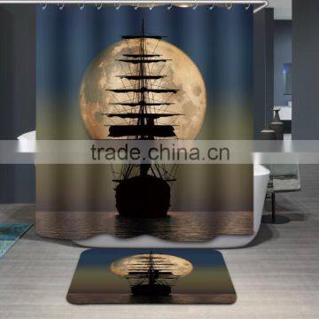 3D Digital Printing Shower Curtain Luxury Shower Curtains DIY Digital Printing Shower Curtain photo-3
