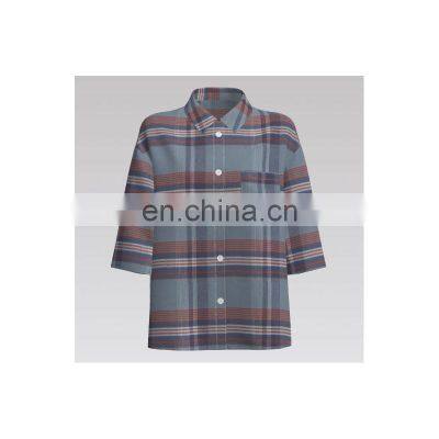 2022 Fashion color checked yarn-dyed poplin 100% Cotton  for suit