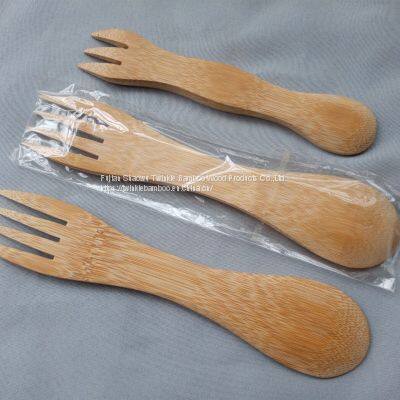 Bamboo Spork Wholesale Bamboo Wood Spork With Logo Cheap Sale From China photo-2