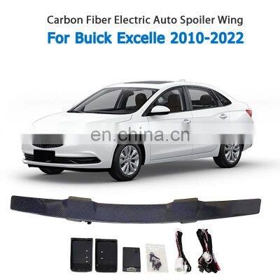 In Stock High Quality ABS Gloss Carbon Fiber Electric Brake Light Rear Trunk Spoiler For Buick Excelle 2010-2022