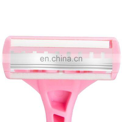 2pcs/Pack Women Razor Germany Stainless Steel Sharp Safety Razor 6 Blades Female Razor Blade Disposable Razor Factory photo-3