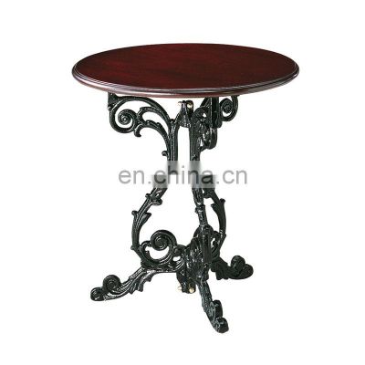 Antique black cast iron bar table base and leg