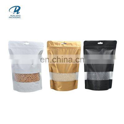 Custom printing plastic coffee bag stand up ziplock pouch resealable mylar food packaging