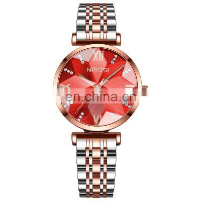 2022 NIBOSI Luxury  Women Quartz Watches Ladies Creative Bracelet Wristwatches Female Clock Relogio Feminino Montre 2529