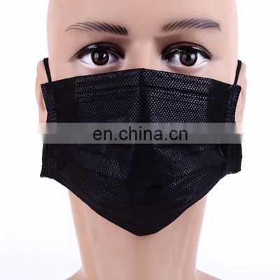 Facemask Type iir Interior 3 Layer Medical Masks Individual Packing Iir Mascarilla Black Disposable Face Mask