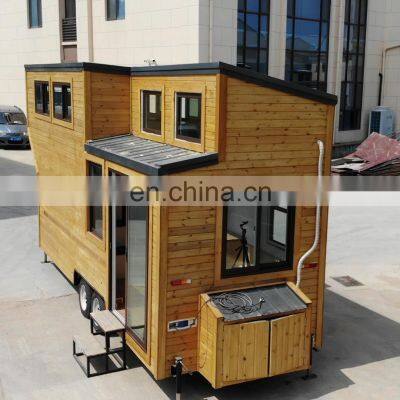 Tiny House On Wheel Modern Prefab Caravan Small Prefabricated 20ft Home Trailer House Rent photo-4