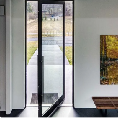 Pivot Front Door Aluminum Alloy Pivot Spring Door Aluminum Floor Pivot Entry Doors photo-2