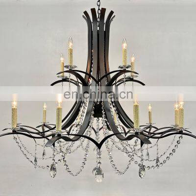 Customization Round Crystal Drop Maria Clear Crystal Chandelier Hotel Project Decoration Hallway Luxury Maria Chandelier