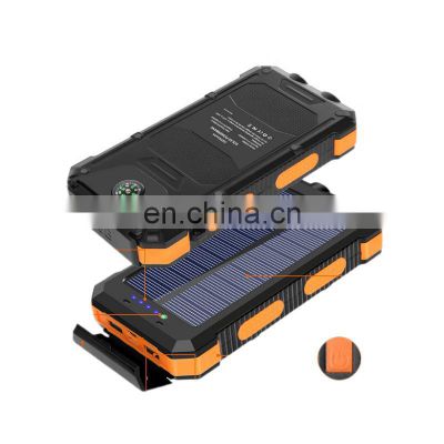 Outdoor Dust proof Solar Jumbo Capacity  Waterproof Power Bank Portable Charger for All Cell-Phones & Electronic Devices