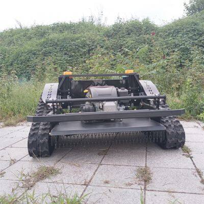 remote controlled track-mounted lawn cutter made by Vigorun Tech, Vigorun remote control caterpillar lawn cutter machine for sale