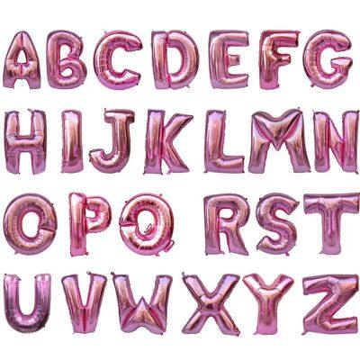16Inch Letter Balloons Foil Mylar Ballon Alphabet T (A-Z) for Wedding Birthday Bridal Shower Anniversary Celebration